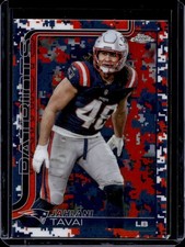 2025 Topps Chrome Jahlani Tavai Team Camo Variation #213 Patriots