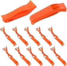 10 Pcs Safety Whistle Marine Whistle Plastic Whistles with Lanyard for E