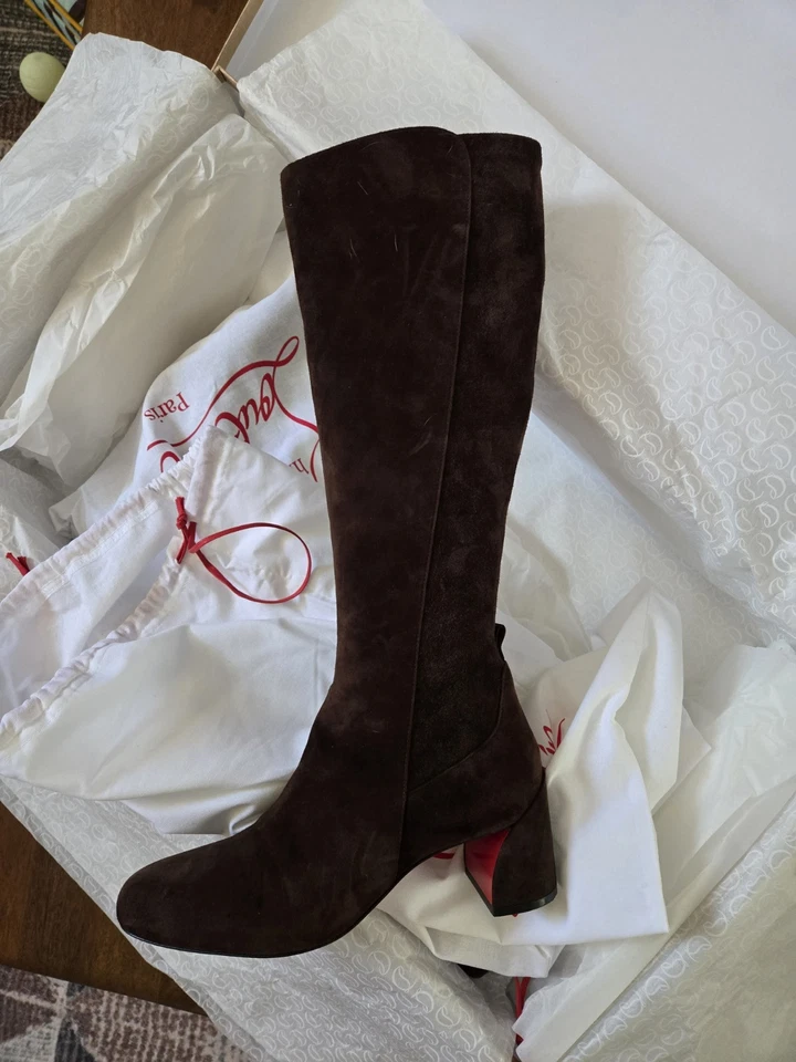 Christian Louboutin Mujer Gamuza Jane Botta 55 Botas Hasta la Rodilla En Cosme Foto 4 de 4