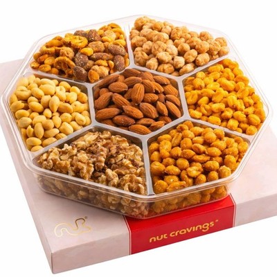 NUT CRAVINGS  Mothers Day Treats, Mixed Nuts Gift Basket in Red Gold Classic ...