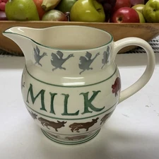 Emma Bridgewater Milk Pitcher Hand Painted England 5.5”high 