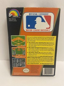 Major League Baseball - NES -  CIB With Manual & Box - Nintendo / Tested