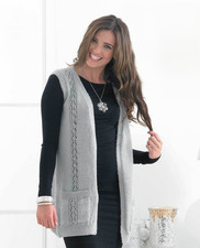 20 LADYS DK WAISTCOAT & CARDIGAN KNITTING PATTERN 28"- 50" COPY