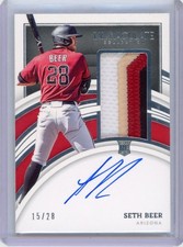 SETH BEER 2022 IMMACULATE COLLECTION PATCH AUTO /28 #128 ARIZONA DIAMONDBACKS