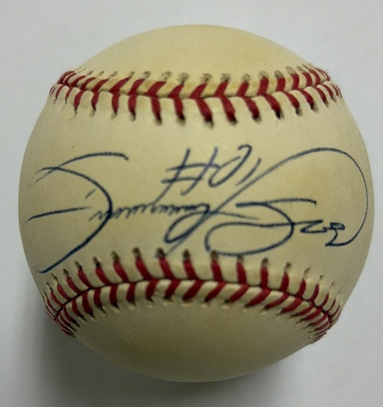 Sammy Sosa Signed Rawlings National League ONL Baseball Certified PSA/DNA T61304