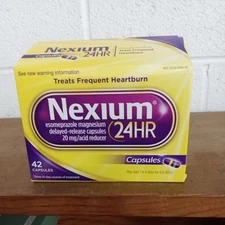 Nexium Capsules, 24 Hour Heartburn Relief. 42 Caps, Expires 3/27