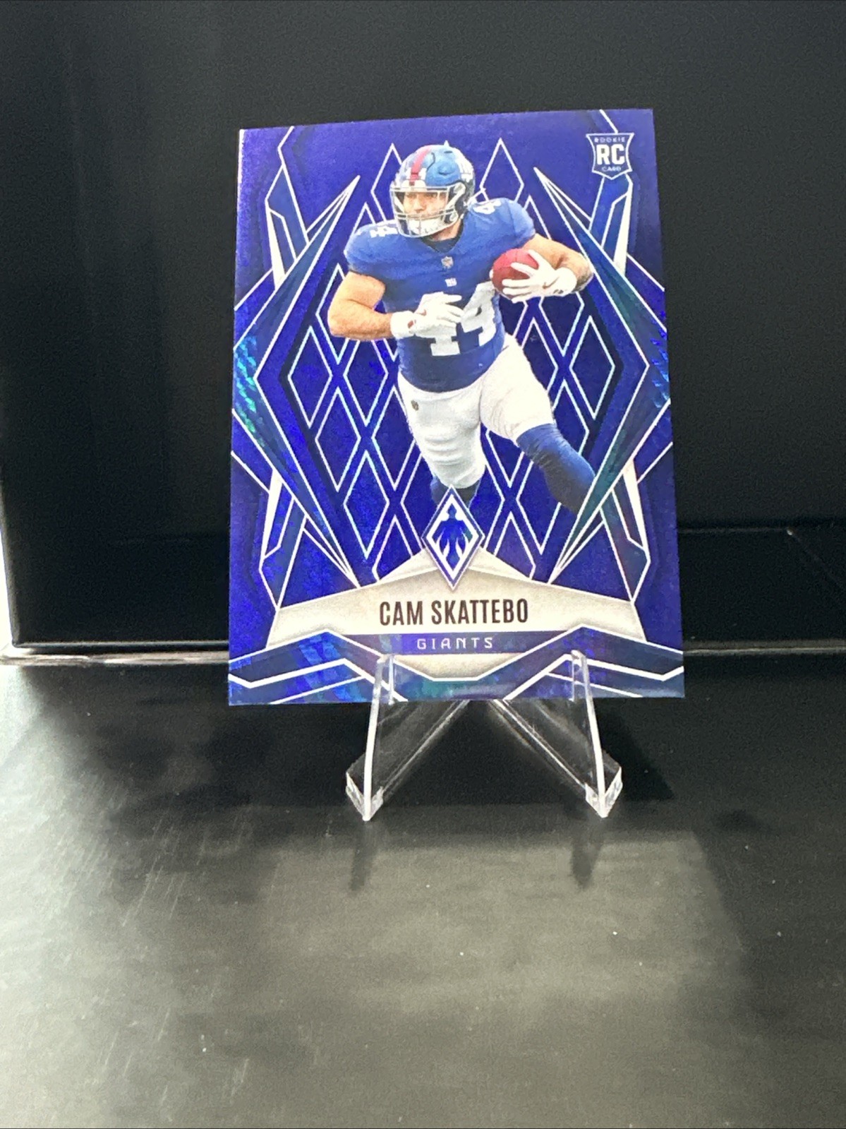 2025 Panini Phoenix - Rookies Cam Skattebo #168 Blue Hyper /199 (RC)