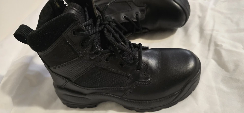 5.11 Tactical ATAC 2.0 6" Boots Women's Sz US 6.5 Black-R Side Zip Lace-Up Work - Image 2 of 4