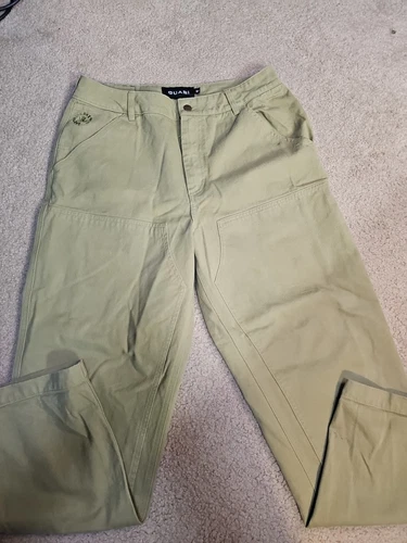 Pantalon de fatigue Quasi Skateboards vert homme 32 skate conique ample petites taches