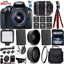 Canon EOS Rebel T6 DSLR Camera with 18-55mm is II Lens LED UV FLD CPL...