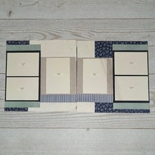 Premade 2 Page Scrapbook Layout Blue Tones With Valentine s Love Theme Stickers