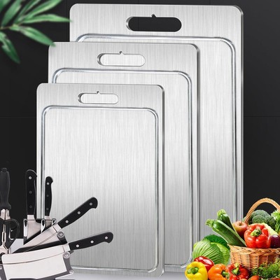 Double sided Titanium Chopping Cutting board Food Grade Hot Kitchen F1 A3H2