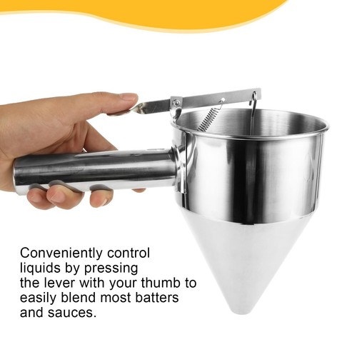 2PCS 40oz Stainless Steel Pancake Batter Dispenser Pancake Dispenser Funnels ... - Picture 5 of 7