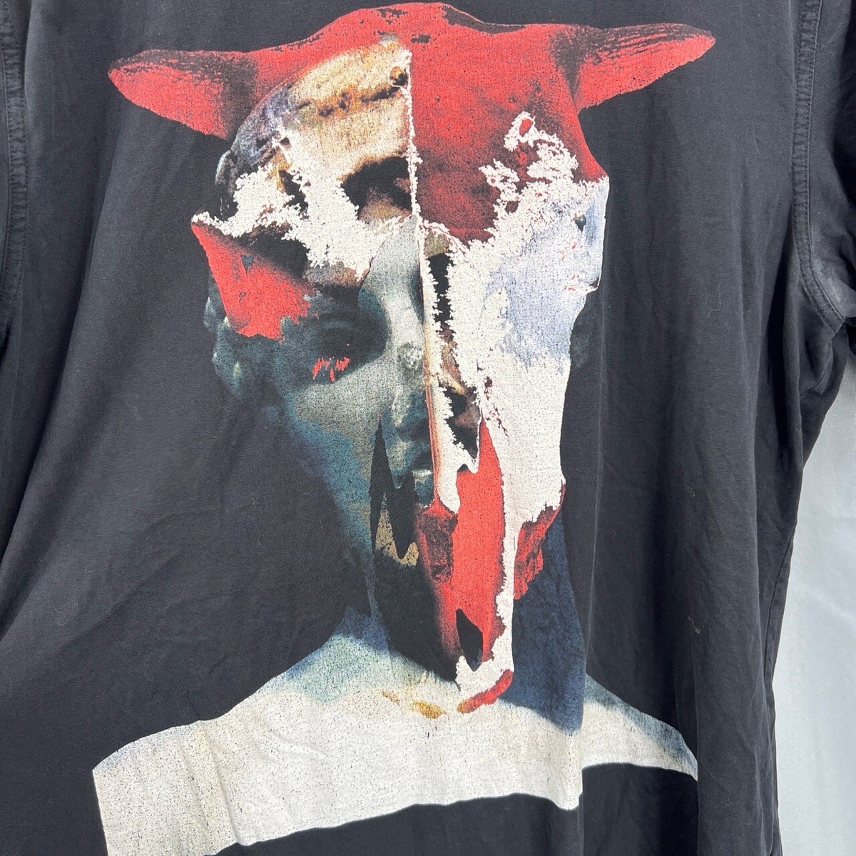 Givenchy Black Minotaur Skull Print T-Shirt Size XL Slim fit