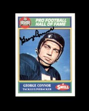 George Connor Signed 1990 Swell Greats Chicago Bears Autograph