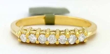 GENUINE DIAMONDS RING 18K YELLOW GOLD - New With Tag