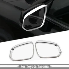 Chrome ABS Side Mirror Rain Eyebrow Cover Trim For Toyota Tacoma 2024-2025