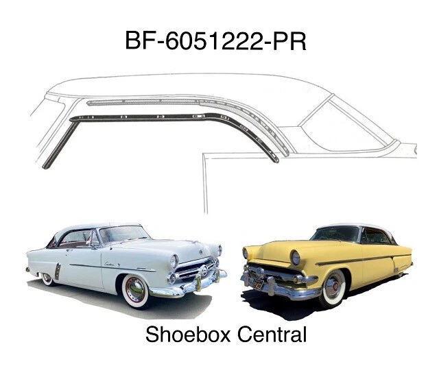 Vedações de trilho de teto rígido 1952 1953 1954 Ford Victoria - Imagem 3 de 4