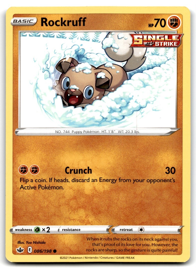 2021 Sword & Shield - Chilling Reign Rockruff 2 Basic/Common #86