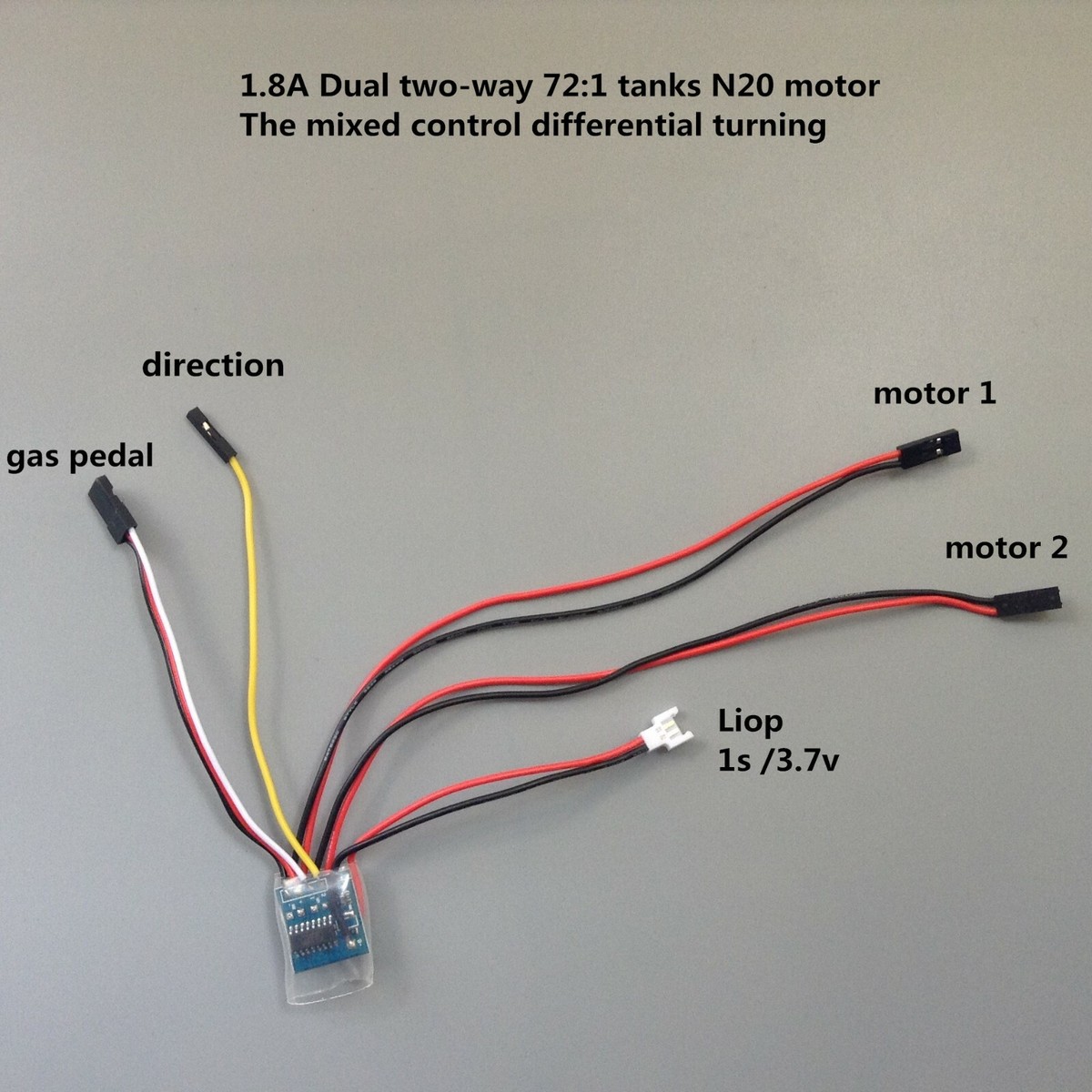 1.8Ax2 Brushed ESC Dual two-way Speed Controller 1:75 RC Tank 3.7v 1S N20 motor | eBay 1.8Ax2 Brushed ESC Dual two-way Speed Controller 1:75 RC Tank 3.7v 1S N20 motor | eBay