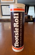 Vintage Tootsie Roll Coin Bank 8" Cardboard with plastic top/bottom