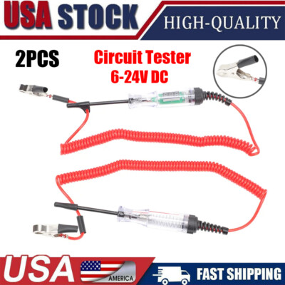 2X 6-24V Digital Electric Voltage Circuit Tester Automotive Test Light Car Truck