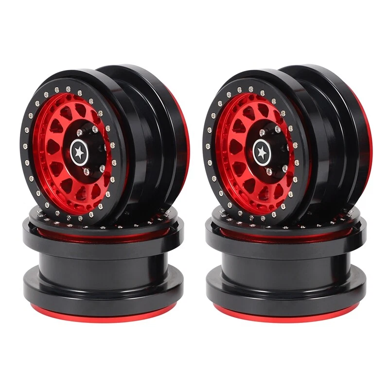 CNC 2.9” Beadlock Wheel Hub Rim For 1/6 RC Crawler Car Axial SCX6 Jeep Wrangler - Image 2 of 4
