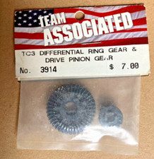 TEAM ASSOCIATED TC3 DIFFERENTIAL RING GEAR AND DRIVE PINION GEAR #3914
