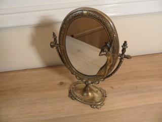 Antique Brass Art Nouveau Mirror Made in Italy 1 Other