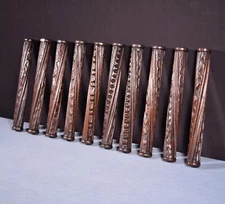 Set of Ten 12" French Antique Solid Oak Wood Gothic Posts/Pillars/Columns
