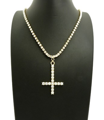 Iced Hip Hop Lil Uzi Vert's Cross Pendant & 18