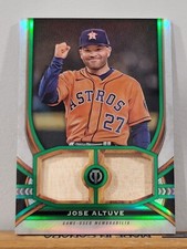 2023 Topps Tribute DUAL RELIC BAT Jose Altuve Green #’d /99 Houston Astros