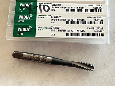 WIDIA GTD GT625027 1/4-20 H3 3FL HSS-E-PM Semi-Bottoming Spiral Flute Tap, USA