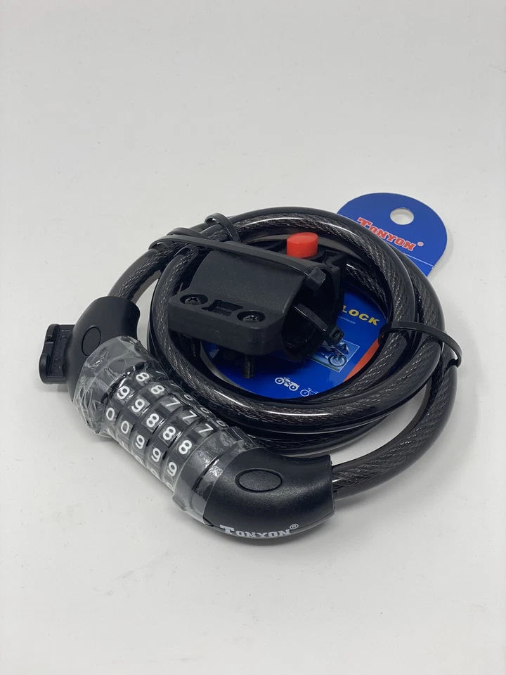 TONYON Security 5 Digit Combination Bike Cable Lock Mounting Bracket Brand New - Image 3 of 4