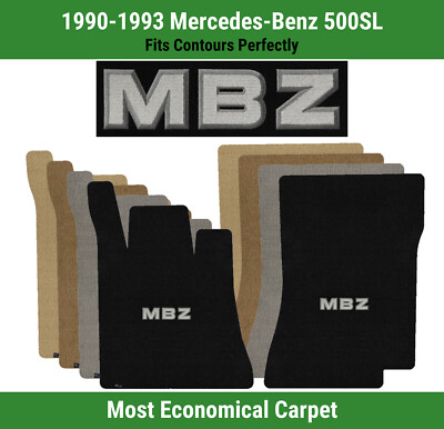 Lloyd Velourtex Front Carpet Mats for '90-93 Mercedes-Benz 500SL w/MBZ Applique