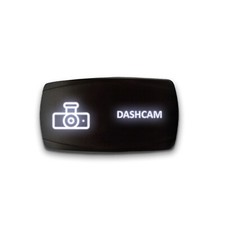 DASHCAM - Horizontal LED Rocker Switch 5 Pin Dual Light 20A 12V ON / OFF