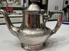 Vintage International Silver Company Silver Soldered Teapot 6” Tall SLO 981