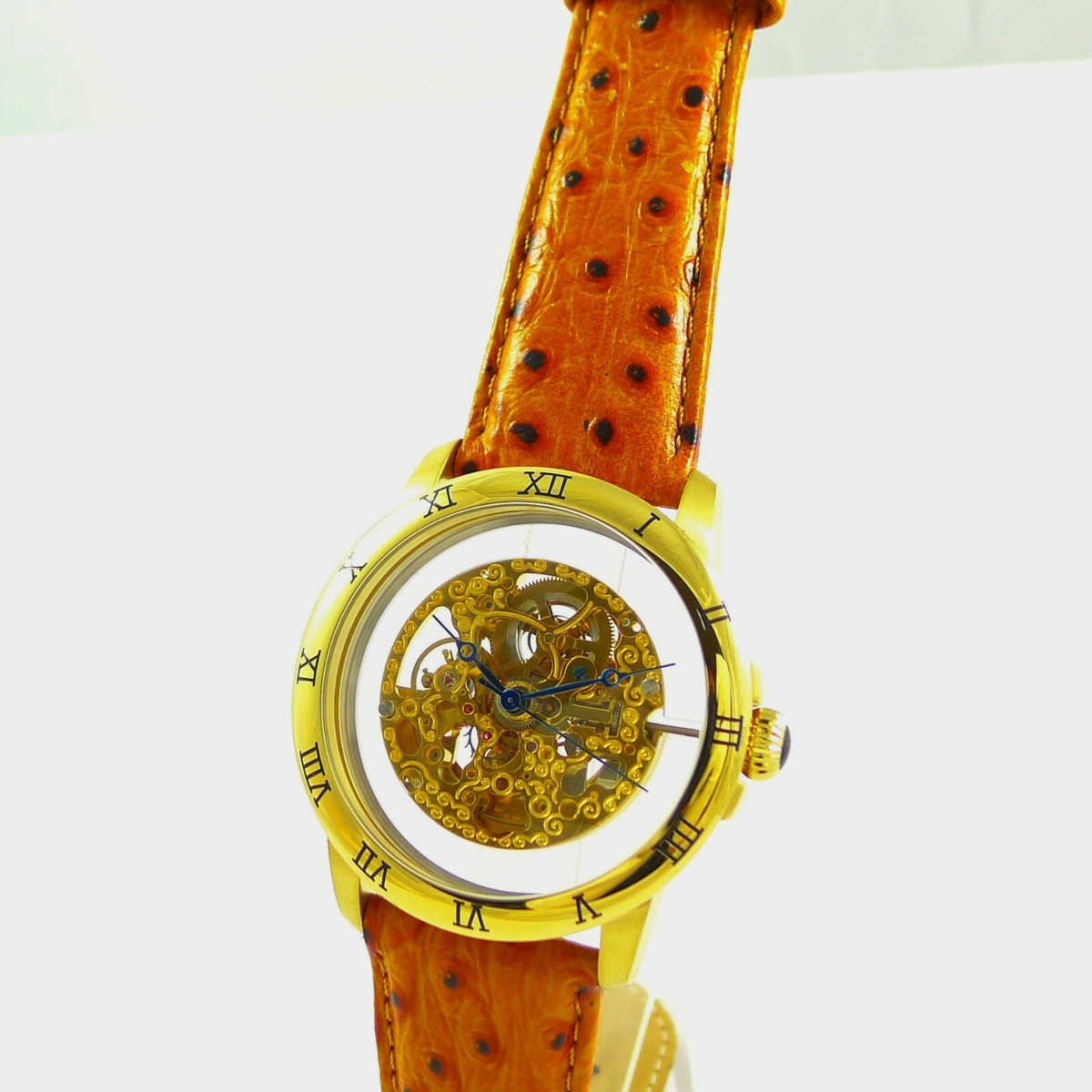 Raoul Braun Herren Armbanduhr RUB 01-0028GL skelettiert große Uhr  46mm