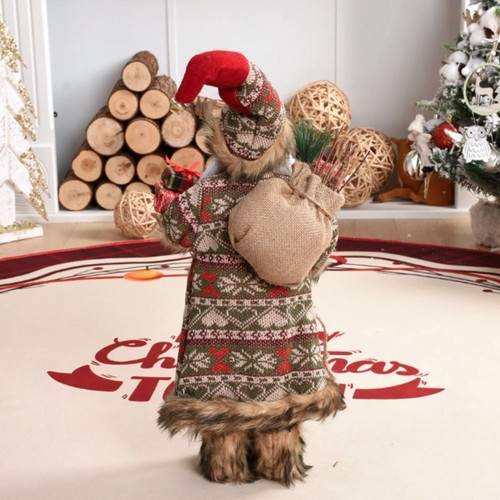 Plush Santa Claus Statue Ornaments Standing Santa Claus Toy Gift - Picture 9 of 13