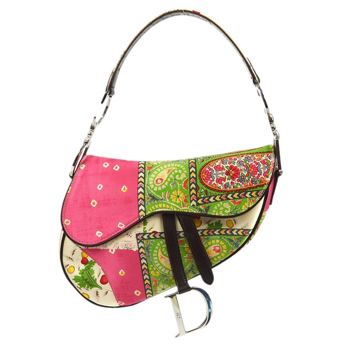 Dior saddle shop bag satin