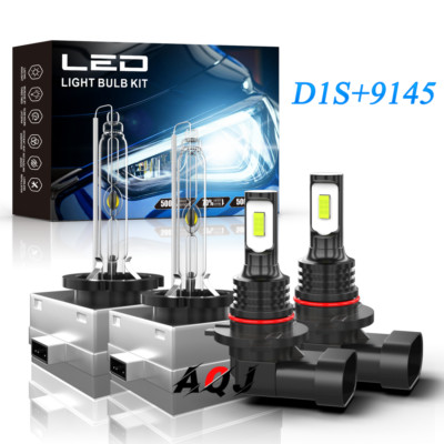 For BMW 525i 530i 2006-2007 -4x LED Headlight High/Low Beam & Fog Light Bulbs