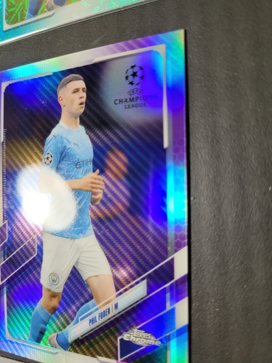 2020-21 Topps Chrome UCL Phil Foden 5 Card Refractor Lot 2020-21 Topps Chrome UCL Phil Foden 5 Card Refractor Lot