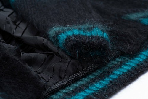 Vintage Colorblock Oversized Green Mohair Cardigan, SIZE L - Picture 8 of 10