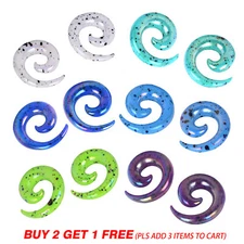 18PCS Acrylic Spiral Taper Stretching Kit Ear Gauges Expander Plugs 14G-00G