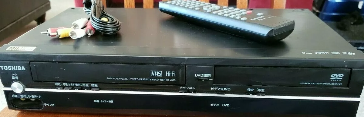 Toshiba SD-V800 DVD/VCR Combo for JAPAN JAPANESE with remote/cord tested