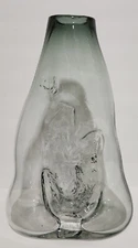 Jonynas And Don Shepherd Studio Pre Blenko Smokey Glass Free Form Vase 15" T