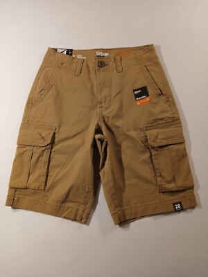 Urban Pipeline Super Flex Cargo Short Men's 28 Brown Twill Dark Wash SZ N131
