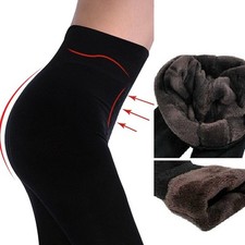 Women Thermal Thick Winter Warm Fleece lined Fur Tight Pencil Leggings Pants US