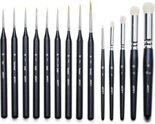 ARTIFY 14PCS Miniature Drybrush Paint Brush Set, Small Detail Model Paintbrushes