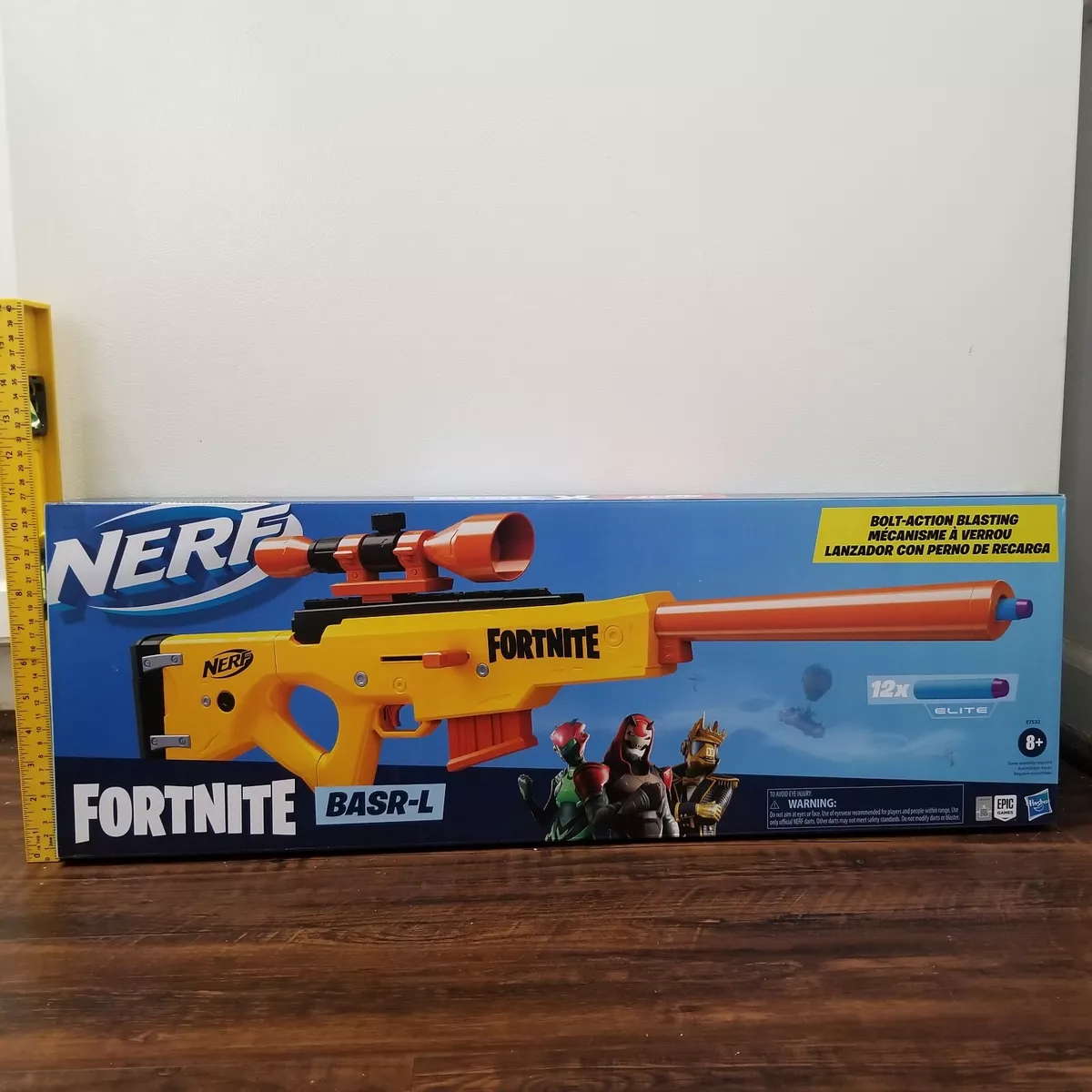 NERF Fortnite BASR-R Bolt Action Blaster Includes 3 Bush Targets and Dart  Clip